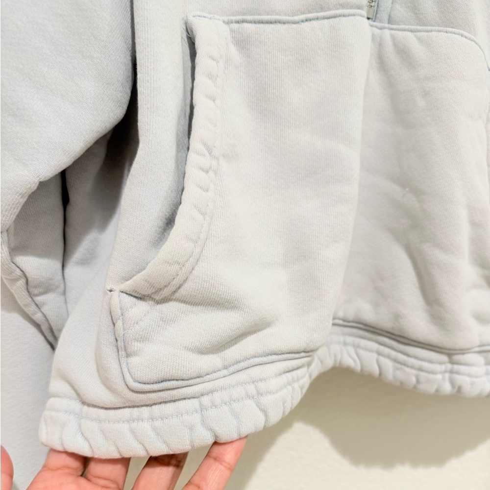 SET ACTIVE Sweater Womens Small Light Blue Half Zip Pockets Fleece Sweatshirt - Picture 9 of 9